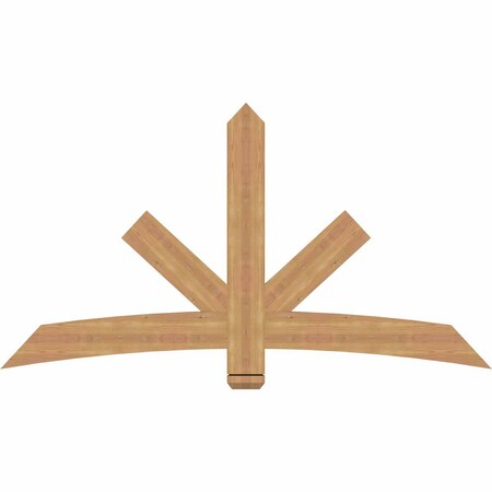 Ekena Millwork Alberta Smooth Timber Gable Bracket, Western Red Cedar, 72"W x 39"H x 1 1/2"D x 5 1/2"F, 13/12 Pitch GBW072X39X0206ALB00SWR
